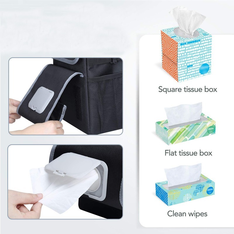 Car Garbage Bag With Tissue Support (3)